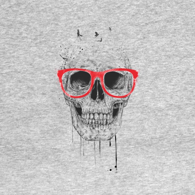 Skull with red glasses by soltib